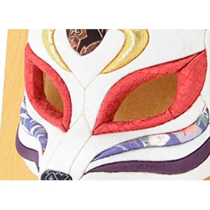 木目込神楽（狐面/白） | お面 面きつね 五穀豊穣 家内安全 商売繁盛 縁起 縁起の良いもの 日本古来 木目込み 技術 華やか 伝統的な商品 埼玉県 越谷市