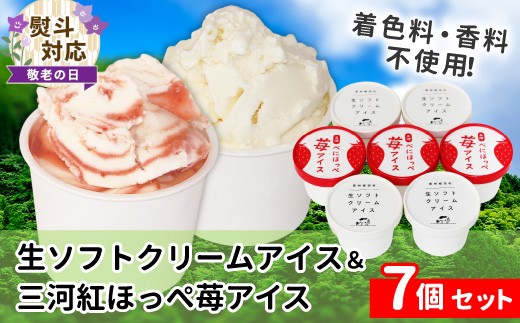 
                  【敬老の日◆熨斗対応】生ソフトクリーム＆紅ほっぺいちごアイス 7個入り80ml アイスクリーム 生ソフト 紅ほっぺ 苺 イチゴ アイス お祝い ギフト 贈り物 熨斗 熨斗対応 根羽村 ネバーランド 6000円
                