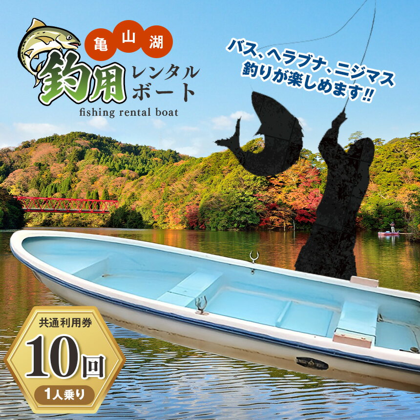 【ふるさと納税】★ レビューキャンペーン 実施中 ★ 君津市 亀山湖 釣用レンタルボート（1人乗り）共通利用券【10回】 | 送料無料 釣り バス ヘラブナ ニジマス 亀山湖観光事業協同組合 千葉県 君津 きみつ