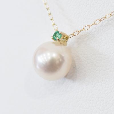 ふるさと納税 天草市 真珠 ネックレス 8-8.5mm ホワイトピンク 5月 エメラルド K18YG_S101-514 |  | 01