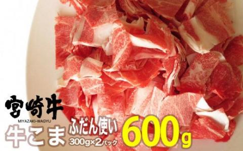 宮崎牛 こま 600g (300g×2)　牛肉[G7408]