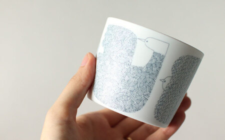 【BIRDS' WORDS】DAY BY DAY CUP [BIRDS＆FLOWERS]グレー【1489270】