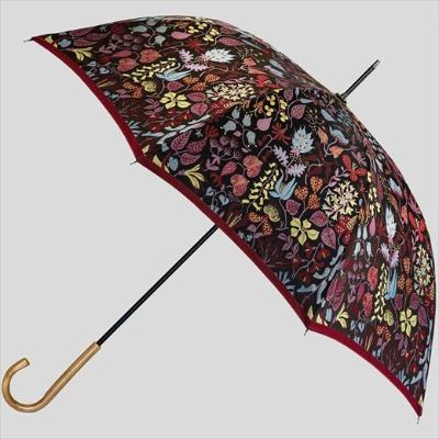 ふるさと納税 富士河口湖町 槙田商店【晴雨兼用】長傘 スティグ リンドベリ【HERBARIUM】(ハーバリウム) 赤