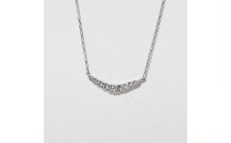 プラチナ 0.10ct ラインダイヤモンドネックレス 山梨県 甲斐市 BQ-185