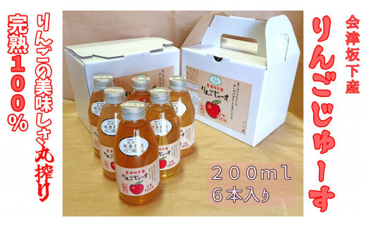 
16-N　相良農場　りんごジュース200ml6本入り×2箱　（品種違い組み合わせ）小箱セット
