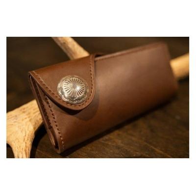 ふるさと納税 宗像市 コンチョ付ロングウォレット(長財布)【CAFE&amp;LEATHER Dii】_HA0173