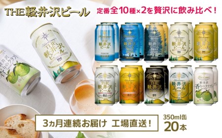 【3カ月定期便】 THE軽井沢ビール 10種20缶 飲み比べ セット | 軽井沢ブルワリー 地ビール 定期便 クラフトビール 地ビール クラフトビール 地ビール クラフトビール 地ビール クラフトビール 地ビール