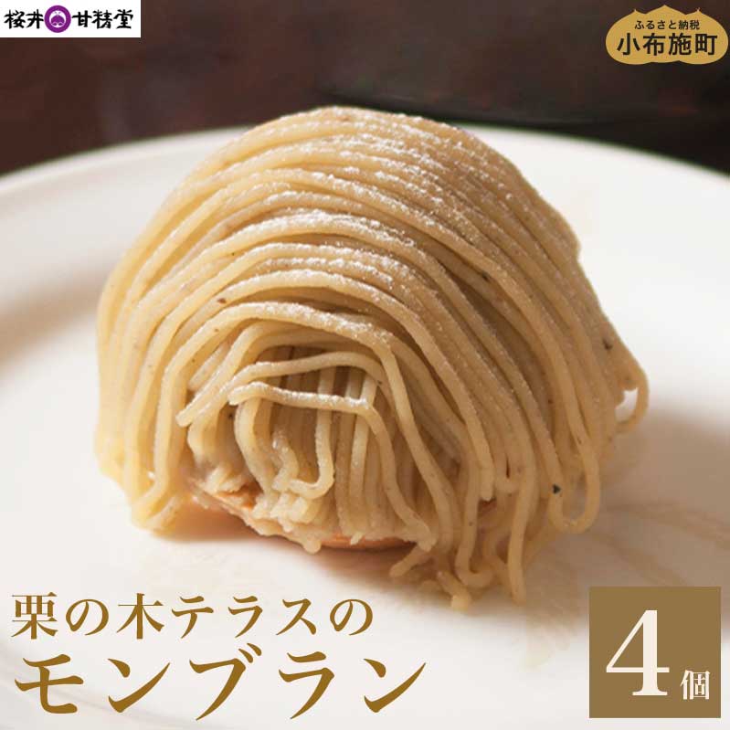 【ふるさと納税】栗の木テラスのモンブラン 4個入り ［桜井甘精堂］スイーツ 菓子 栗 信州 長野県 冷凍 ご当地スイーツ 数量限定 【2026年1月16日～4月末日発送】