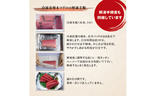 本マグロ（養殖）トロ＆赤身セット 500g 【1か月以内に発送】 まぐろ 刺身 鮪 本鮪 クロマグロ 赤身 中とろ【nks110B】