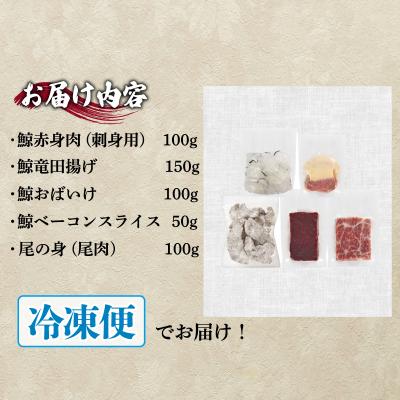 ふるさと納税 下関市 下関鯨屋 日新丸 鯨の詰合せ 5種(竜田揚、赤身肉、尾の身、おばいけ 他) 下関 山口 FG037 |  | 02