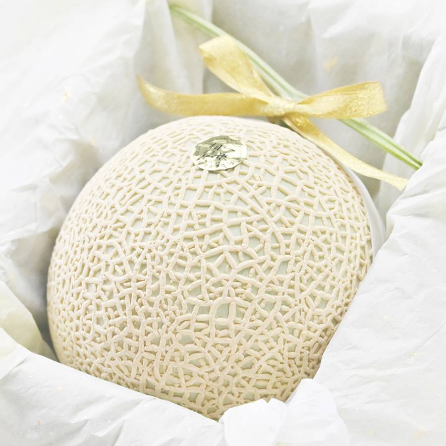 <一果相伝>特選花包み マスクメロン1玉(1.4kg以上)
