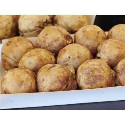 ふるさと納税 南知多町 名古屋風醤油たこ焼き「赤(カツオ味)」20コ【篠島産の蛸使用!手焼き】CAS冷凍 子供のおやつに |  | 01