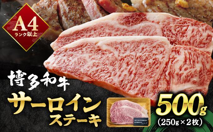 A4ランク以上！博多和牛 サーロインステーキ 500g（250g×2枚）