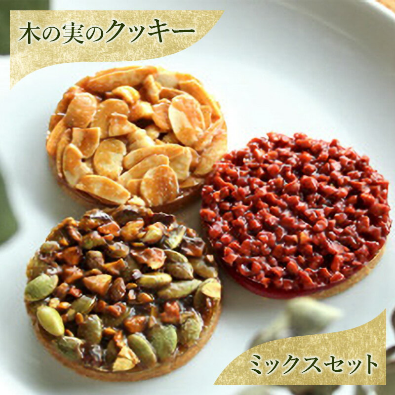 【ふるさと納税】クッキー 木の実のクッキー（ミックスセット） お菓子 焼き菓子 洋菓子 発酵バター バニラサブレ アーモンド ヘーゼルナッツ 生キャラメル フランボワーズ ピスタチオ かぼちゃ種 生キャラメル 木の実