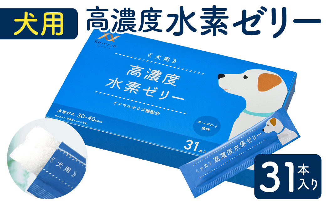 
高濃度 水素 ゼリー 犬用 31本 入り ご飯 ごはん おやつ トッピング 持ち運び 携帯 散歩 ペット 犬
