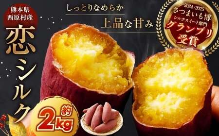 『 2024 － 2025 さつまいも博 シルクスイート 部門 グランプリ 受賞 』 恋シルク 約2kg サツマイモ さつまいも 芋 イモ 焼き芋