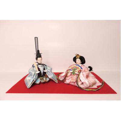 ふるさと納税 北名古屋市 【山田人形店】伝統工芸士　尾張屋 寿翁(すおう)作　かわいい花柄の金襴のおひなさま