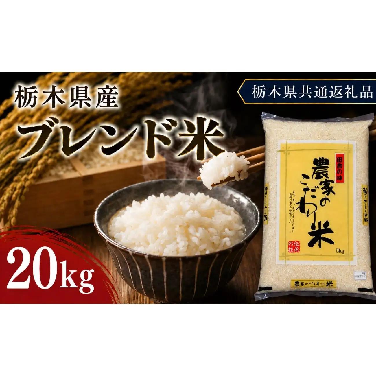 栃木県産 お米 白米 ブレンド米 20kg | 栃木県 矢板市　栃木県共通返礼品 栃木県産