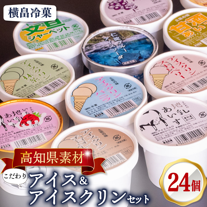 高知 名物 アイスクリン ふるさとの味アイス 24個セット ( ゆず 文旦 甘酒 ミルク いちごミルク 生姜 バニラ 抹茶 いちご チョコ ソーダ 人気 カップ スイーツ バラエティ おやつ 詰め合わ
