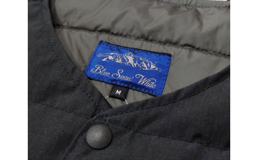 Blue Snow White / マルニオリジナル・難燃ダウンTシャツ ( ブラック ) XXL ダウンTシャツ ダウン 半袖 防寒 保温 冬 軽量 軽い 日本製 メンズ レディース ユニセックス 