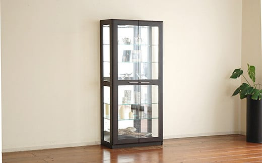 
            【開梱・設置】ハックル　キュリオケース79cm　ウェンジ　AL180
          