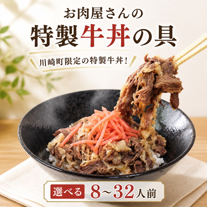 【ふるさと納税】 牛丼の具 8~32人前 200g×4~16袋 冷凍 小分け 真空パック 5000円 個包装 牛肉 丼 便利 パウチ 湯せん レトルト 肉 惣菜 調理済み どんぶりの素 加工品 牛肉 便利 簡単調理 大容量 長期保存 半年 どんぶり ごはんのお供 福岡県 川崎町 ふるさと納税牛丼