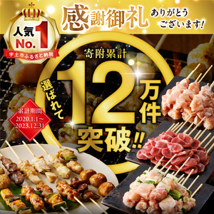 【定期便3回】九州産 こだわりのやきとり ６種７２本 （約2㎏：タレ付き）_U98-T002_3