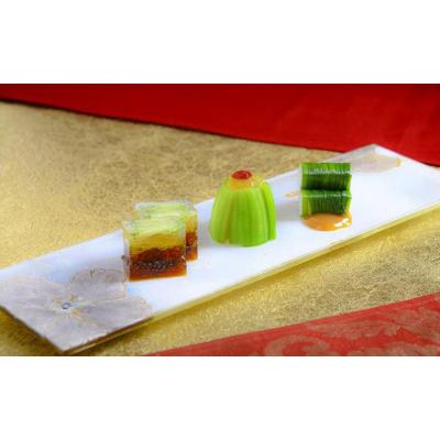 ふるさと納税 恩納村 つづるガラスアート　ゆうなの花　HAKU「食器3点セット」吉田 栄美子 |  | 02