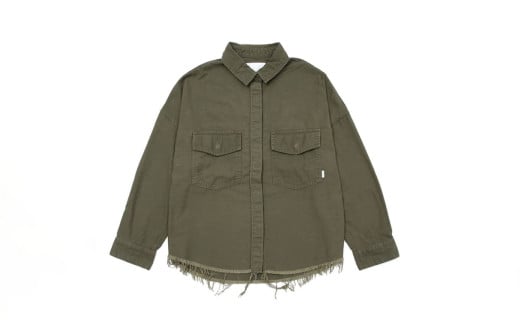 【SIZE:FREE】T-ASSACレディースミリタリーシャツ「MILITARY SH ／ OLIVE DRAB」【T-ASSAC シーンズ スキニー ジーパン 児島デニム デニム 衣類 岡山県 倉敷市 おすすめ 人気】