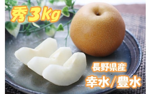 MS01-25A 梨 幸水か豊水（長野県産秀品） 約3kg／2025年8月下旬～9月中旬頃 配送予定 // 長野県 南信州 梨 なし ナシ 幸水 豊水 贈答 こうすい ほうすい