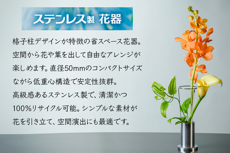 ステンレス製 花器 あれん花 luminous (ルミナス) [0305]