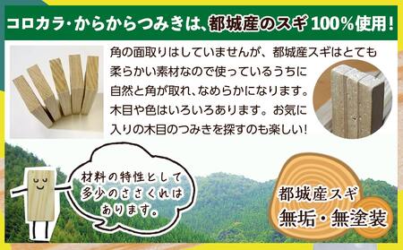 都城市産スギ「コロカラ」&「からからつみき」3種類クリエイティブセット [252P入]_29-D901_(都城市) 都城市産杉 つみき コロからつみき からからつみき108 からからつみき54 12ピ