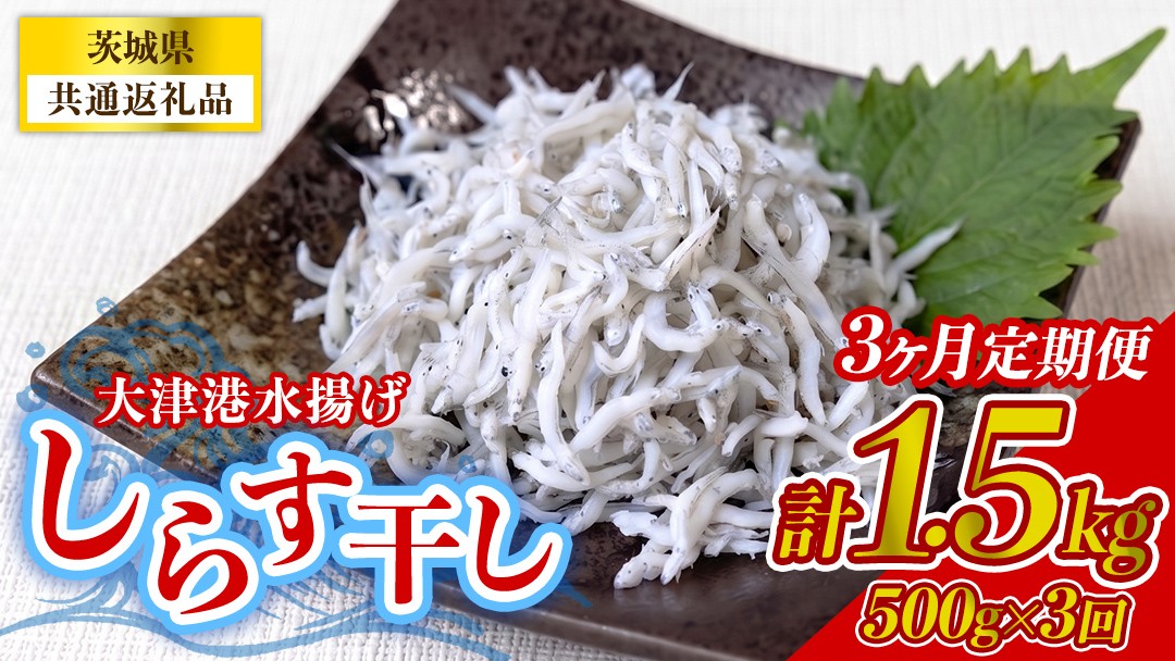 
                  【3回定期便】大津港水揚げしらす干し 500g(250g×2パック) (茨城県共通返礼品:北茨城市) 冷凍 小分け パック 少量 水揚げ ごはん ご飯 丼 海鮮 魚 名物 グルメ 茨城県 魚介類 ちりめん シラス しらす じゃこ サラダ ふるさと納税 人気 料理 [BC011]
                