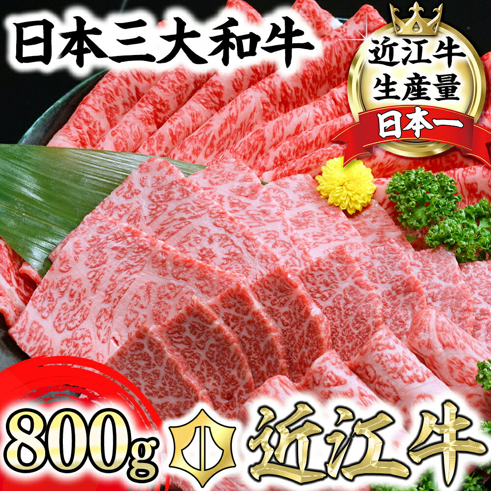 【ふるさと納税】近江牛 2種 食べ比べ 焼肉用 すき焼き用セット A5ランク 800g カルビ/ロース すき焼き肉 国産 牛肉 にく 送料無料 冷凍 肉のげんさん ブランド牛 日本三大和牛 人気部位 焼きしゃぶ バーベキュー bbq