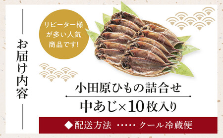 小田原ひもの詰合せ　SA30【惣菜 魚 干物 ひもの お取り寄せ 御中元 お中元 お歳暮 父の日 母の日 贈り物 家庭用 自宅用 贈答品 贈答用 ギフト 定番 朝食 朝ごはん 国産 中あじ  神奈川県