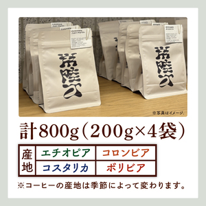 自家焙煎 スペシャルティコーヒー豆 4種飲み比べ 計800g 浅煎り HITACHINO COFFEE（MB-8）