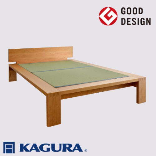 家具蔵 KAGURA タタミベッドモデルノハイヘッド シングル チェリー材 家具 畳ベッド 寝具 寝室 木材 無垢材 職人 手作業 天然木 高級木材 無添加 安全 ジャパニーズモダン 高級家具 熟練 無着色 おしゃれ 天然木無垢材 温もり シンプル 洗練 ( B-236 )