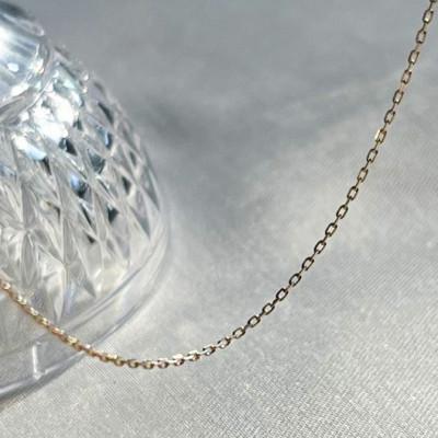 ふるさと納税 大津市 【K10イエローゴールド 小豆チェーンネックレス】40cm 肌になじむ 華奢ゴールドアクセサリー |  | 02