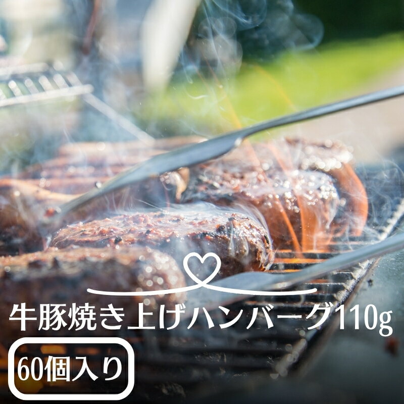 【ふるさと納税】ハンバーグ 冷凍 牛豚合挽き 焼き上げ 110g 60個 冷凍ハンバーグ ハンバーグセット 牛肉 豚肉 ジューシー ふっくら 調理済み 温めるだけ 蒸し調理 オーブン 簡単調理 おかず 食卓 家庭 業務用 パーティー デミグラス 和風おろし 香川県 観音寺市