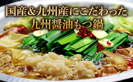 博多もつ鍋セット(九州醤油仕立て) 2～3人前 国産牛もつ300g＜株式会社ベネフィス＞那珂川市[GED043]