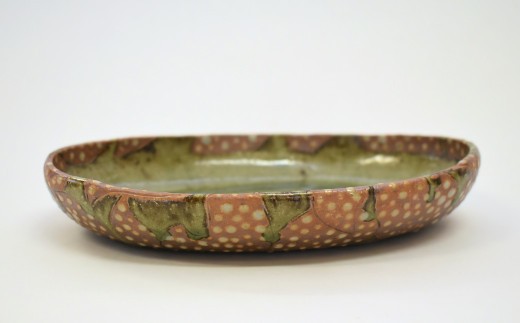釉彩オーバル中鉢 1枚 深皿 盛り皿 楕円皿 陶芸品《受注制作》