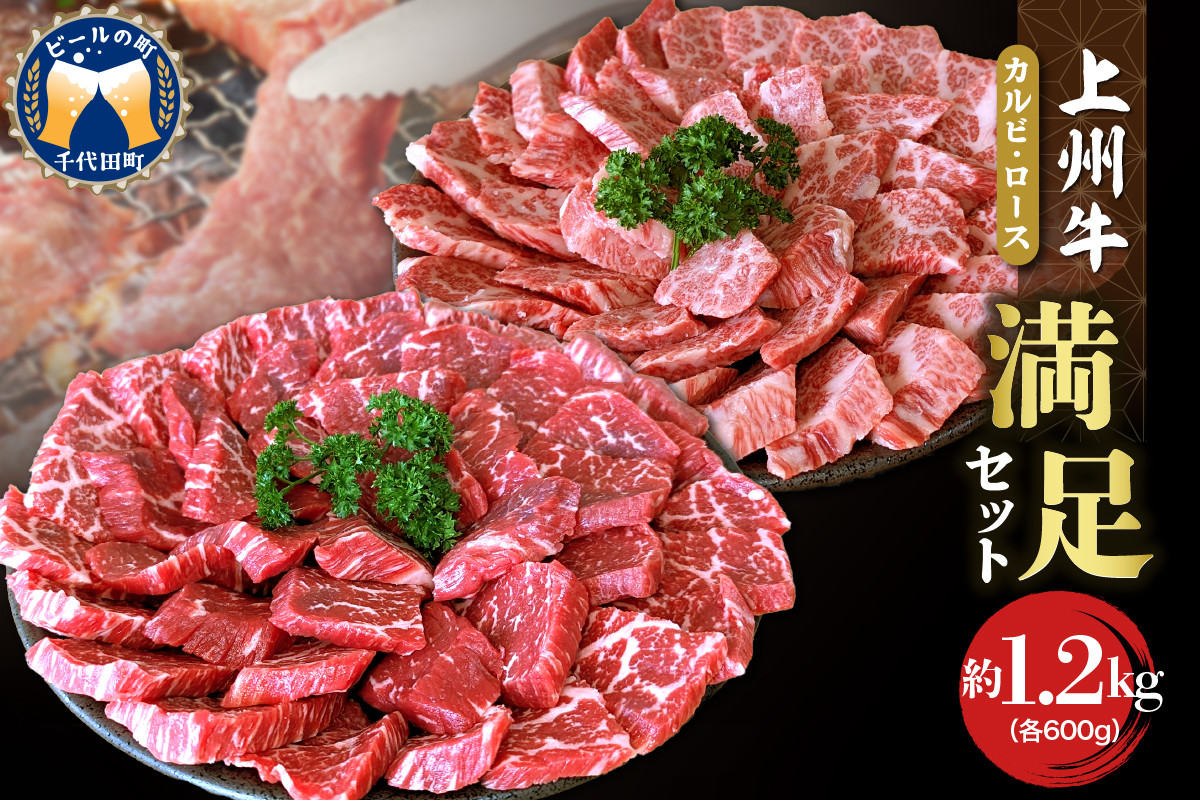 
                  上州牛カルビロース満足セット1.2kg(各600g×2パック)群馬県 千代田町  国産 牛肉 ブランド牛 精肉 肉 お肉 焼肉 バーベキュー BBQ キャンプ アウトドア 食べ比べ 食品 冷凍便 グルメ お取り寄せ グルメ 送料無料 
                