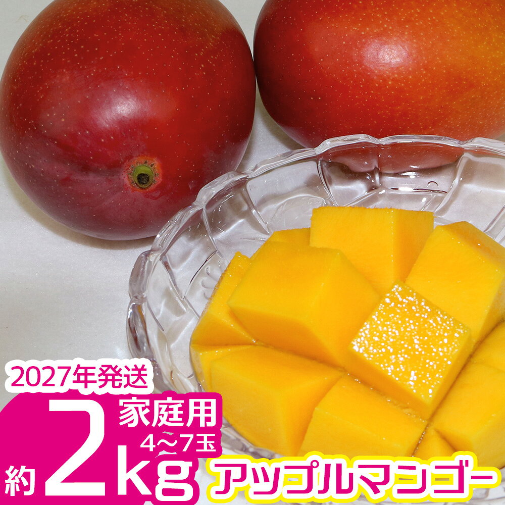 【ふるさと納税】【2027年発送】ご家庭で美味しく！アップルマンゴー約2kg（4玉～7玉）【つは農園】