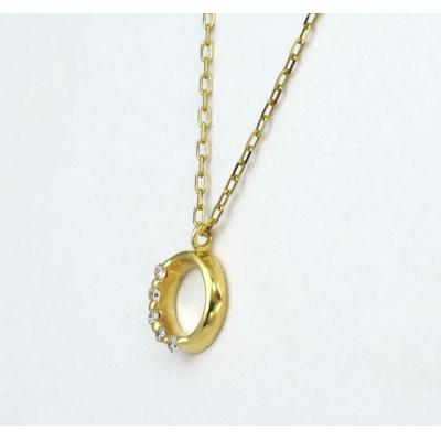 ふるさと納税 甲府市 K10YG ダイヤモンド サークル ペンダント　GR20030 |  | 02