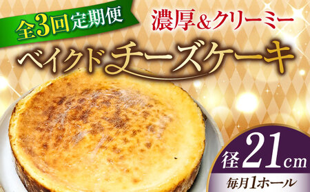 【全3回】ベイクドチーズケーキ7号 チーズケーキ[XBD033]