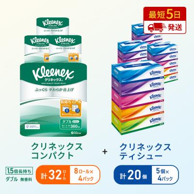 ふるさと納税 岩沼市 ティッシュ+トイレットペーパー無香料4P[No.5704-1790]