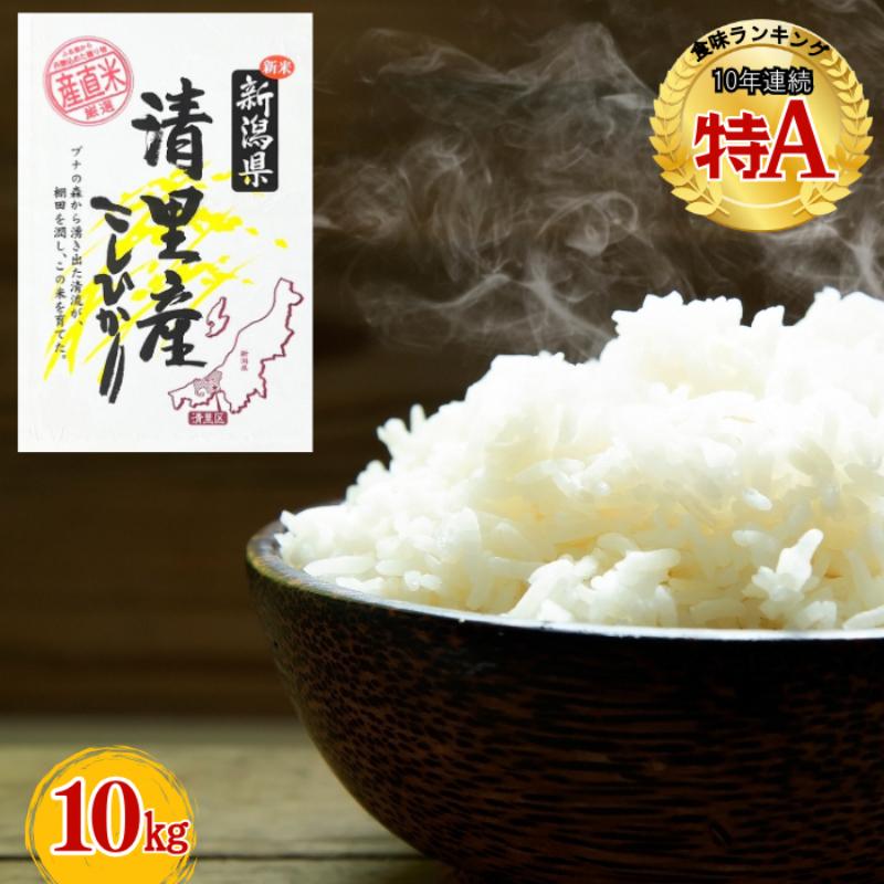 【1月上旬配送】令和7年産　新潟県 清里産コシヒカリ 10kg 上越市　白米　こめ　新潟 新潟県産 上越