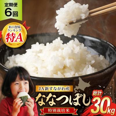 ふるさと納税 砂川市 6回 定期便 JA新すながわ産 特栽米ななつぼし 5kg×6回 総計30kg [12260796]