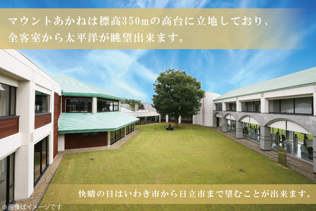 客室から太平洋が一望できる！公共の宿マウントあかね【4名様1泊2食ご宿泊券】★和洋室★(AB203)