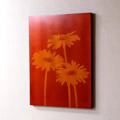 ふるさと納税 海南市 漆器のアートパネル　ガーベラ